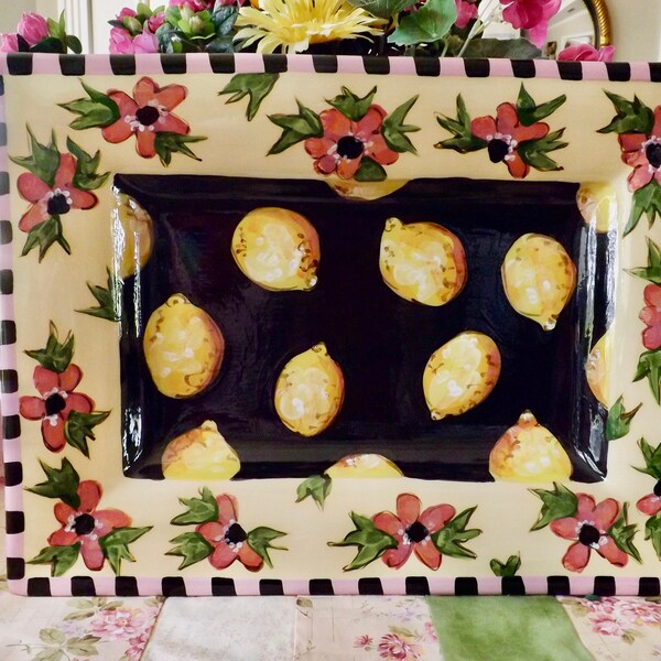 Lemon Platter Italy Etsy