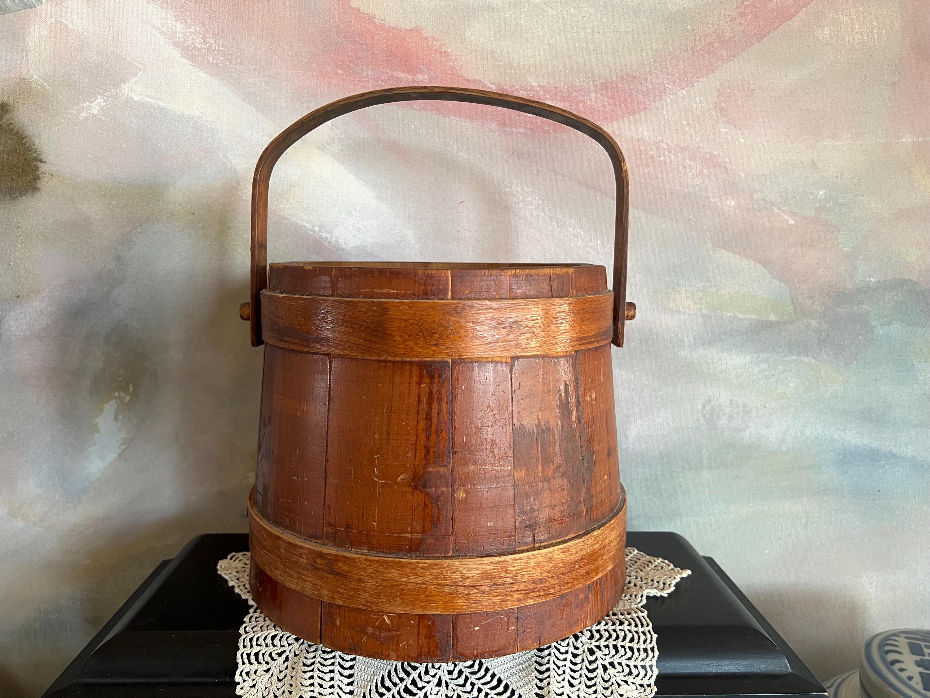 Old Primitive Wooden Buckets - Etsy