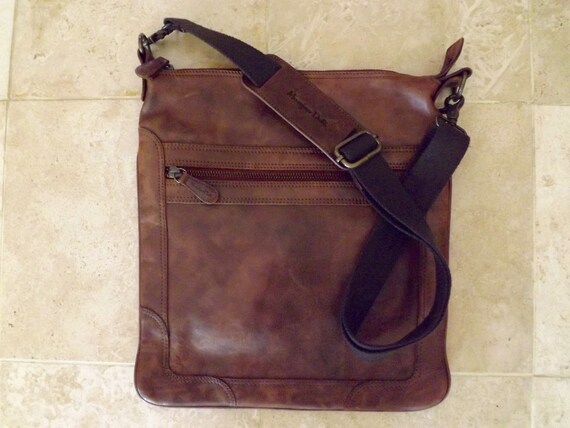 Vintage Massimo Dutti Leather Crossbody Messenger Bag de - Etsy España