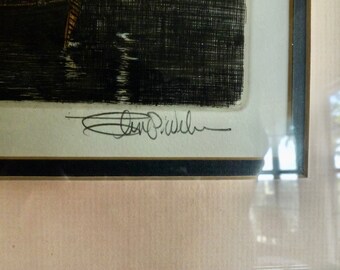 Original Glen P Weber Steamboat Etching Titled Sounding 164/200