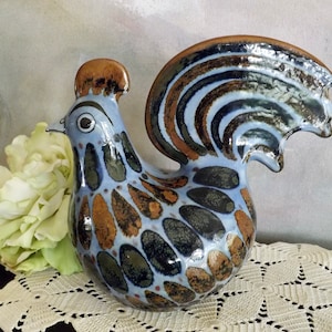 Mexican Folk Art Chicken Figurine El Palomar Southwest Decor