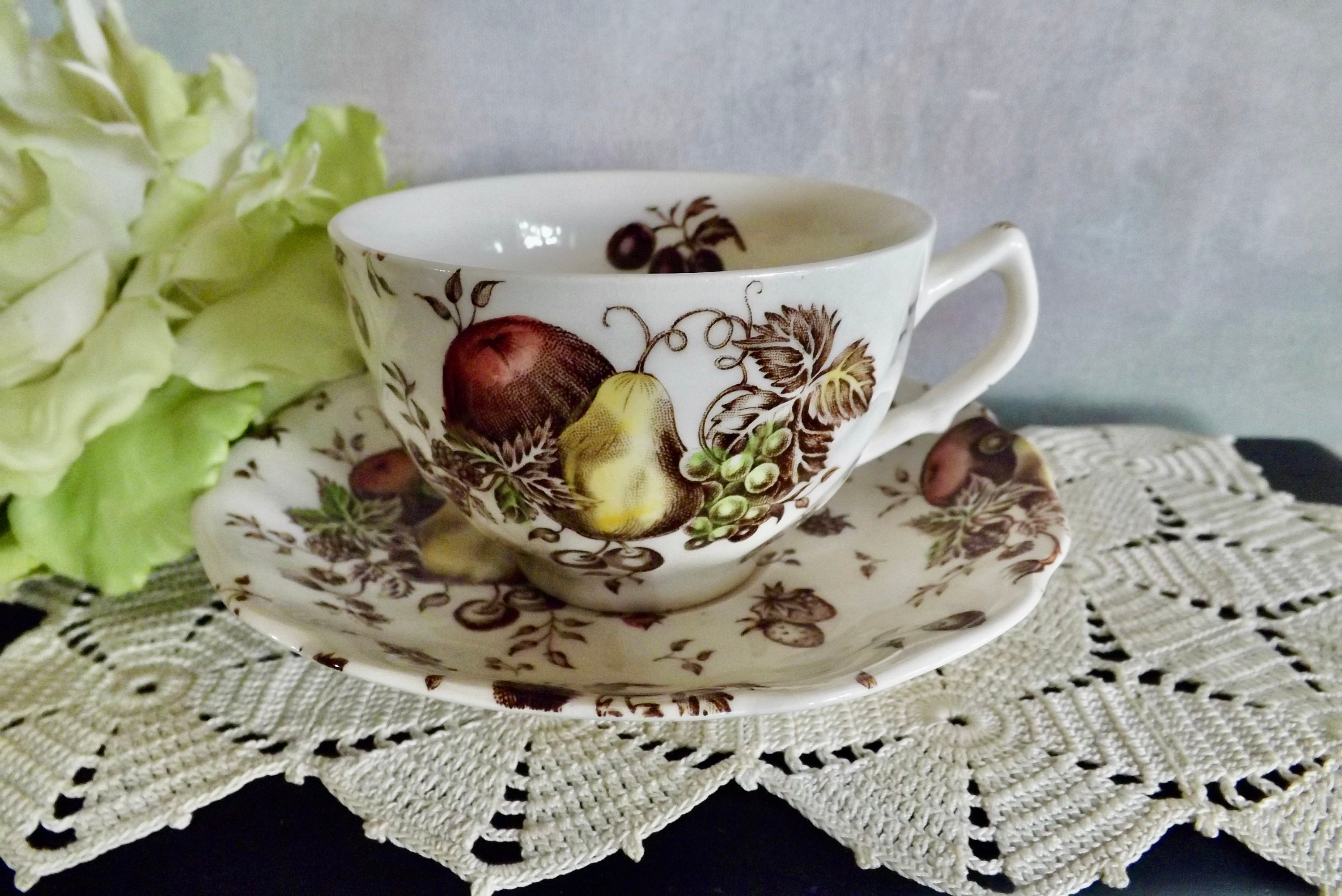 Johnson Brothers Autumn's Delight Tea Cup and Saucer Set - Etsy
