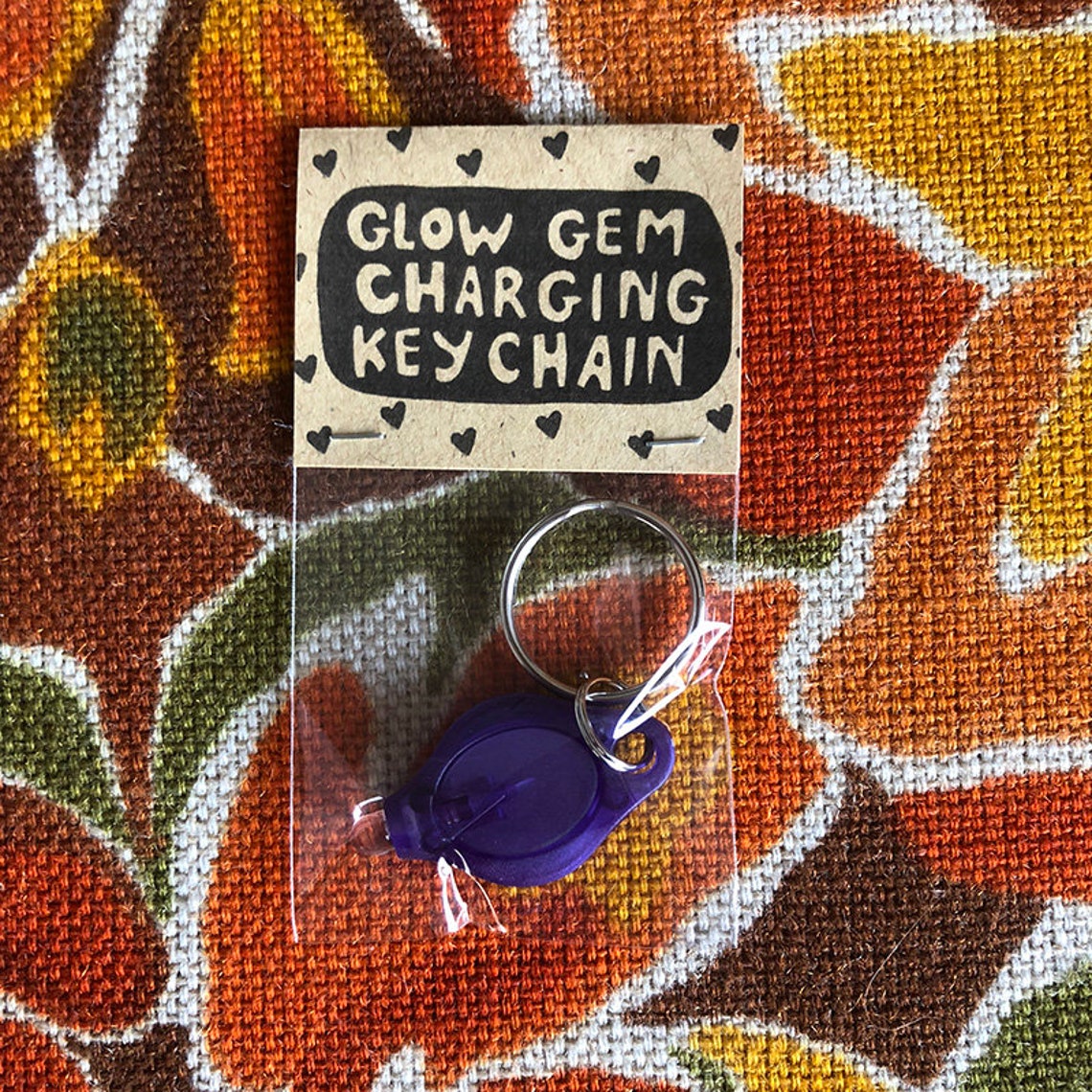 Black Light 'Glow Charging' Keychain Etsy