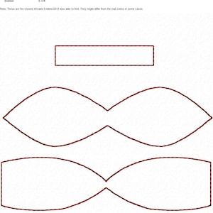 May include: A diagram showing the thread colours and consumption for a bow embroidery design. The design is called "Incredibow Basic Single Layer Bow 4x4 dat (Barudan)" and is 9.8 cm by 7.7 cm. The design uses three colours: light green, blaze medium, and terra cotta.