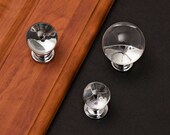 Glass Knobs Crystal Knob Drawer Knobs Dresser Knob Pulls Handles Kitchen Cabinet Door Knob Decorative Knob Pull Handle Hardware Clear Silver