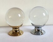 Glass Knobs Dresser Knobs Drawer Knobs Pulls Handles Clear Gold Silver Crystal Cabinet Knobs Kitchen Knob Handle Pull Furniture Hardware