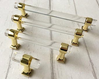 acrylic drawer pulls etsy