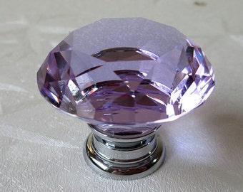 Purple Glass Knobs Etsy