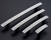 3.75 quot 5 quot 6.3 quot 7.56 quot Crystal Dresser Drawer Pulls Handles Knobs Cabinet Knob Rhinestone Glass Kitchen Door Handle Pull Silver 96 128 160 192