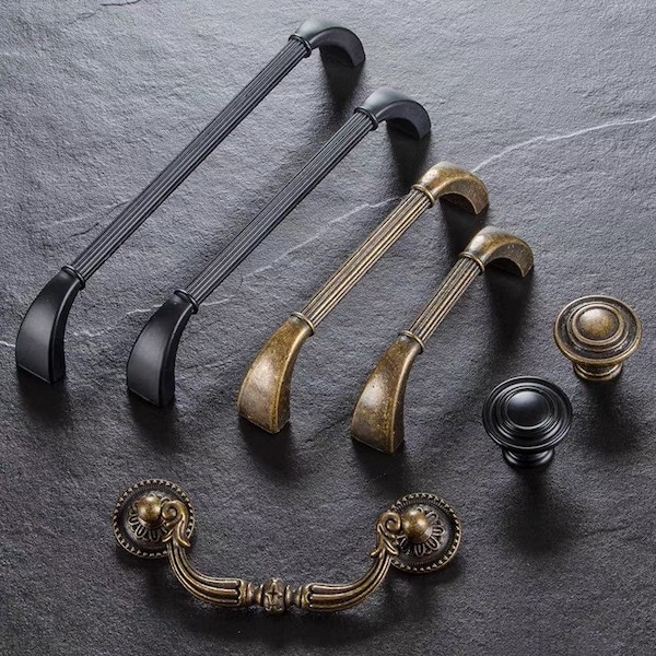 3.75" 5" 6.25" 7.5" Victorian Cabinet Handles Antique Bronze Black Drawer Knobs Bail Swing Pulls Classic Kitchen Hardware 96 128 160 192 mm