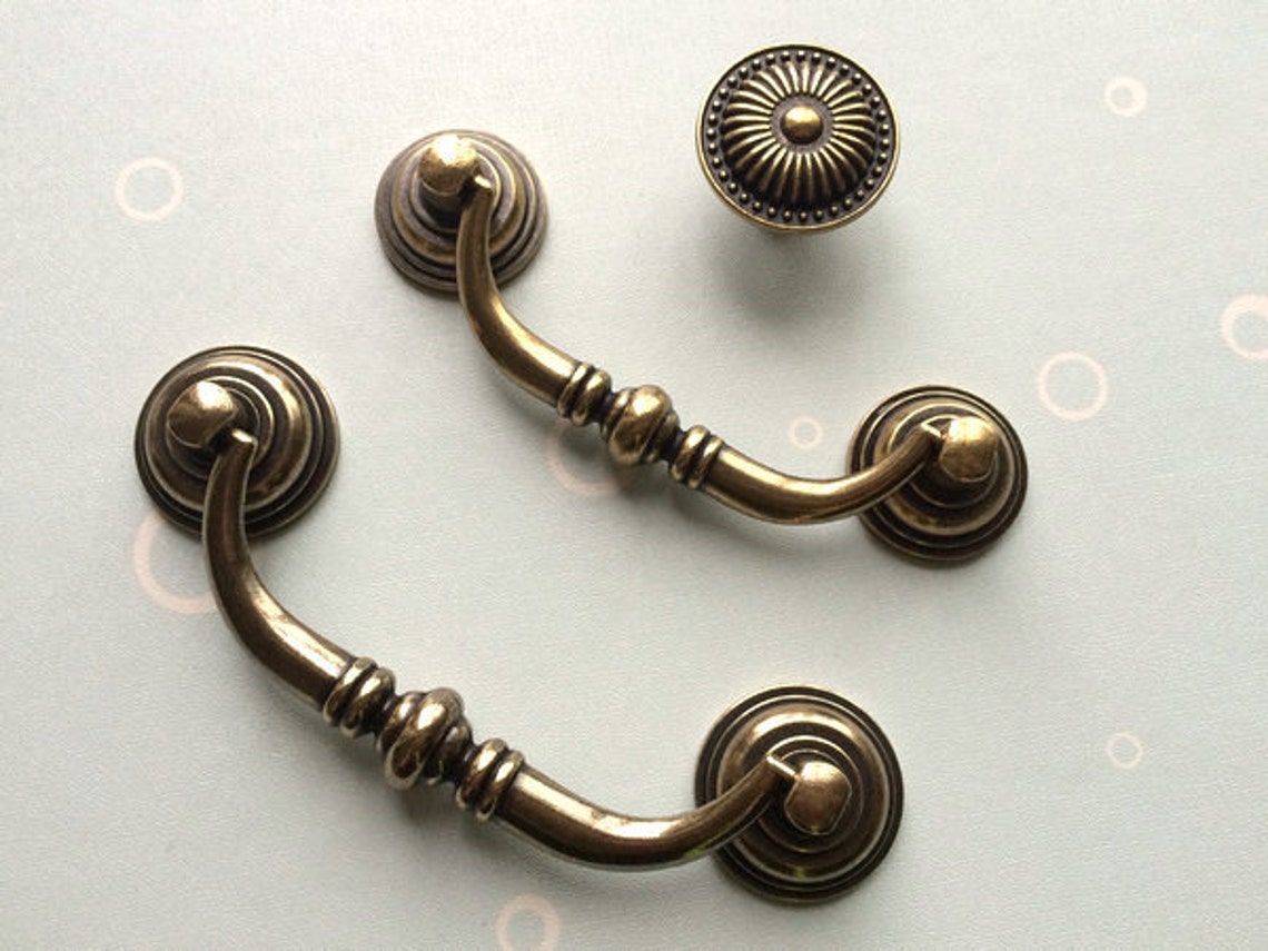 3.5 4.25 Drop Bail Swing Dresser Pulls Drawer Pull Handles Etsy