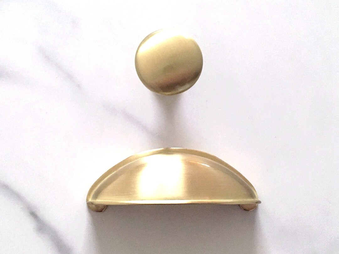 2 1/2 Gold Cup Drawer Pulls Handles Pull Handle Knob Retro Bin