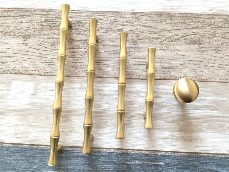 2.5 3.75 5 6.25 Gold Bamboo Drawer Etsy