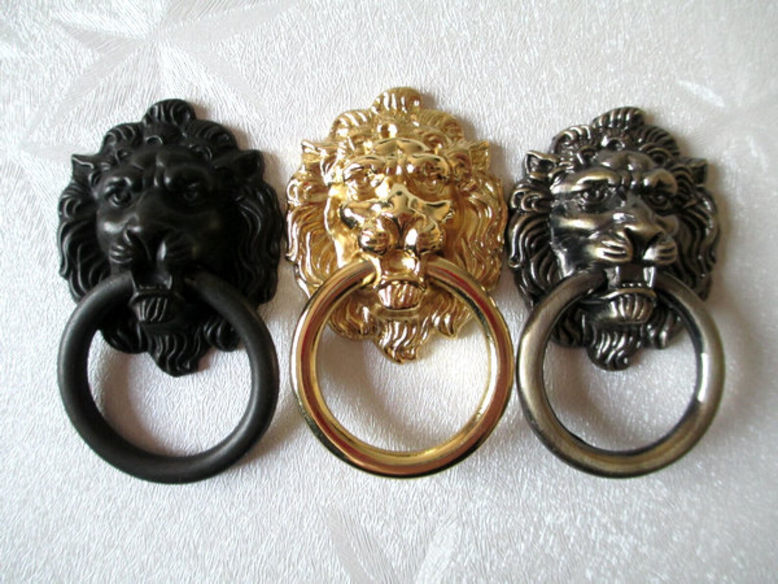 Lion Drawer Pull Knobs Handles Dresser Drop Pulls Rings Etsy
