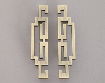 Pair of 2.5" 3.75" 5" Drawer Pulls Vintage Style Cabinet Door Handles Pull Antique Bronze White Dresser Pulls Handle ARoseRambling 64 96 128