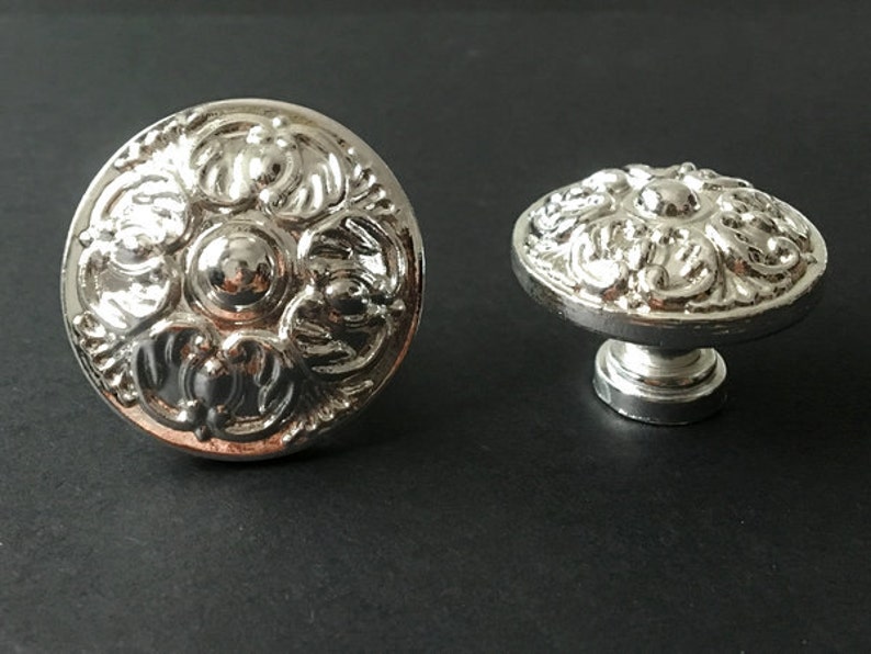 2.5 3.75 Drawer Pull Handles Knobs Dresser Pulls Silver Knob Shabby Chic Kitchen Cabinet Door Knob Pulls Decorative Hardware 64 96 mm