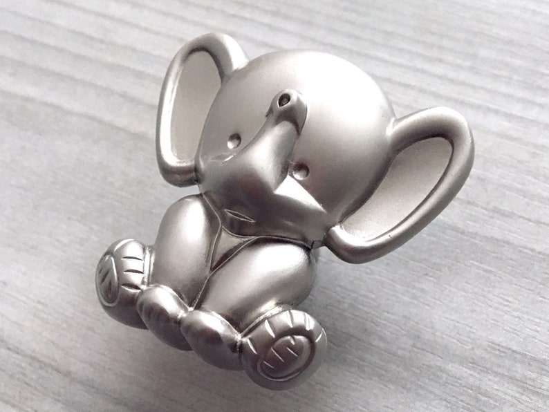 Elephant Knob Kids Dresser Knobs Drawer Knobs Pulls Nickel Etsy