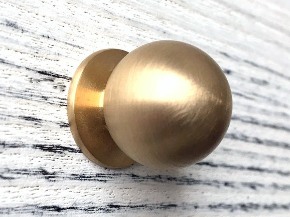Small Brass Knob Tiny Mini Dresser Knob Drawer Knobs Door Etsy