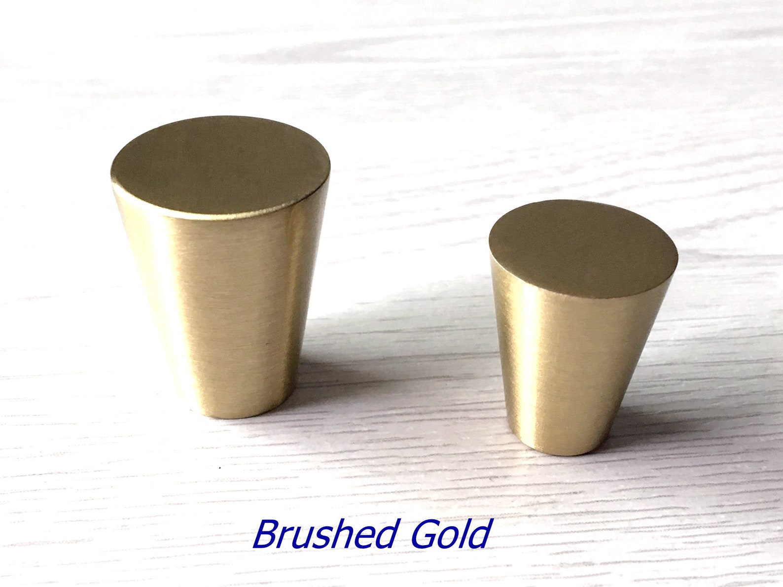 Conical Knob Tapered Knobs Brushed Nickel Gold Chrome Bronze Etsy