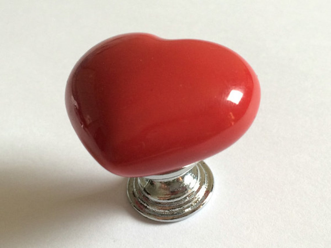 Heart Knobs Kids Dresser Drawer Knobs Pulls Handles Ceramic Etsy