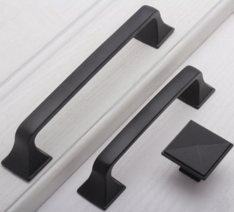 3.75 5 6.3 Drawer Knob Pulls Dresser Pull Knobs Handles Kitchen Cabinet Door Cupboard Handles Retro Rustic Furniture Black 96 128 160 mm