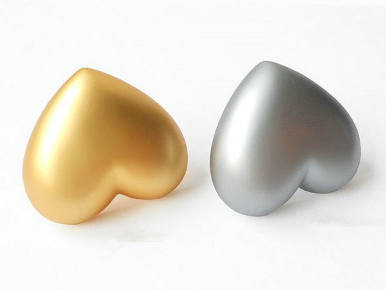 Heart Knob Kids Dresser Knobs Drawer Knobs Pull Gold Silver Etsy