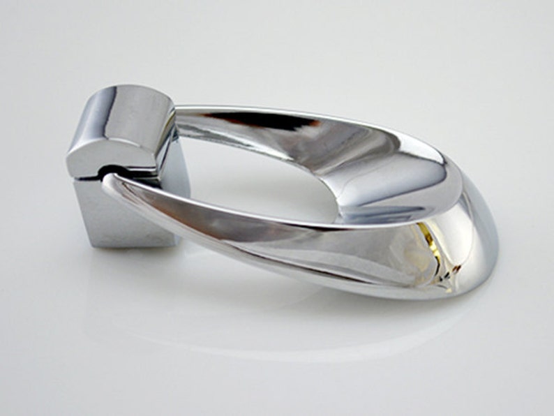 Dresser Pull Knobs Drawer Knob Pulls Handles Drop Rings Silver Chrome Kitchen Cabinet Pulls Knob Pull Handle Modern Decorative Hardware Oval