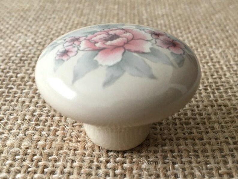 Dresser Knob Ceramic Knobs Bird Kitchen Knobs Flower Etsy