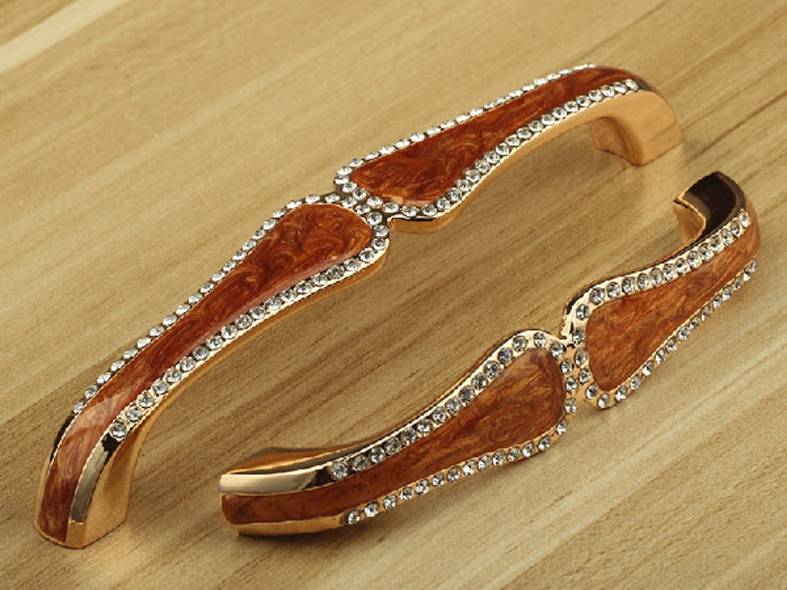 Rhinestone Dresser Pulls Drawer Pull Handles / Door Etsy