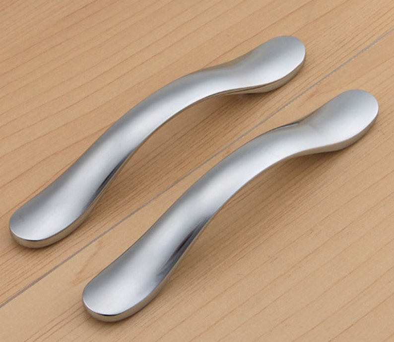 3.75 5 Chrome Silver Dresser Knob Drawer Pulls Etsy