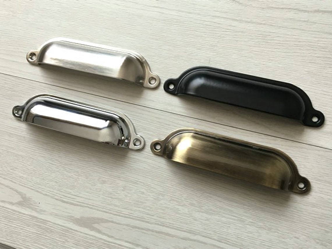 4.75 Cup Drawer Pull Dresser Pulls Handles Knobs Black Etsy