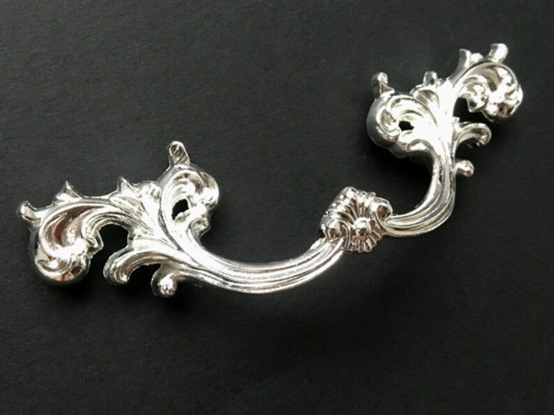 2.5 3.75 Drawer Pull Handles Knobs Dresser Pulls Silver Knob Shabby Chic Kitchen Cabinet Door Knob Pulls Decorative Hardware 64 96 mm