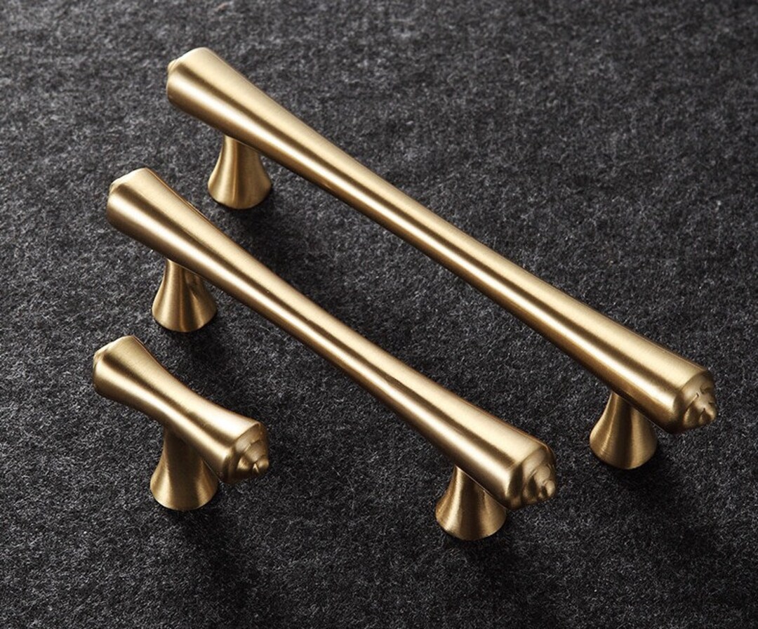 Pull Handle Brass Gold Black Bronze Drawer Pulls Etsy