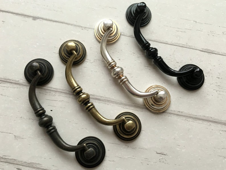 3 5 Drop Bail Swing Drawer Pull Handles Dresser Image 0