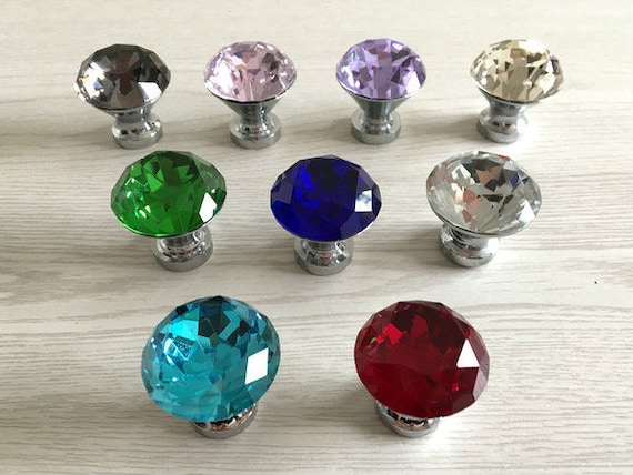 Glass Knobs Dresser Knob Crystal Drawer Knobs Pulls Handles Etsy