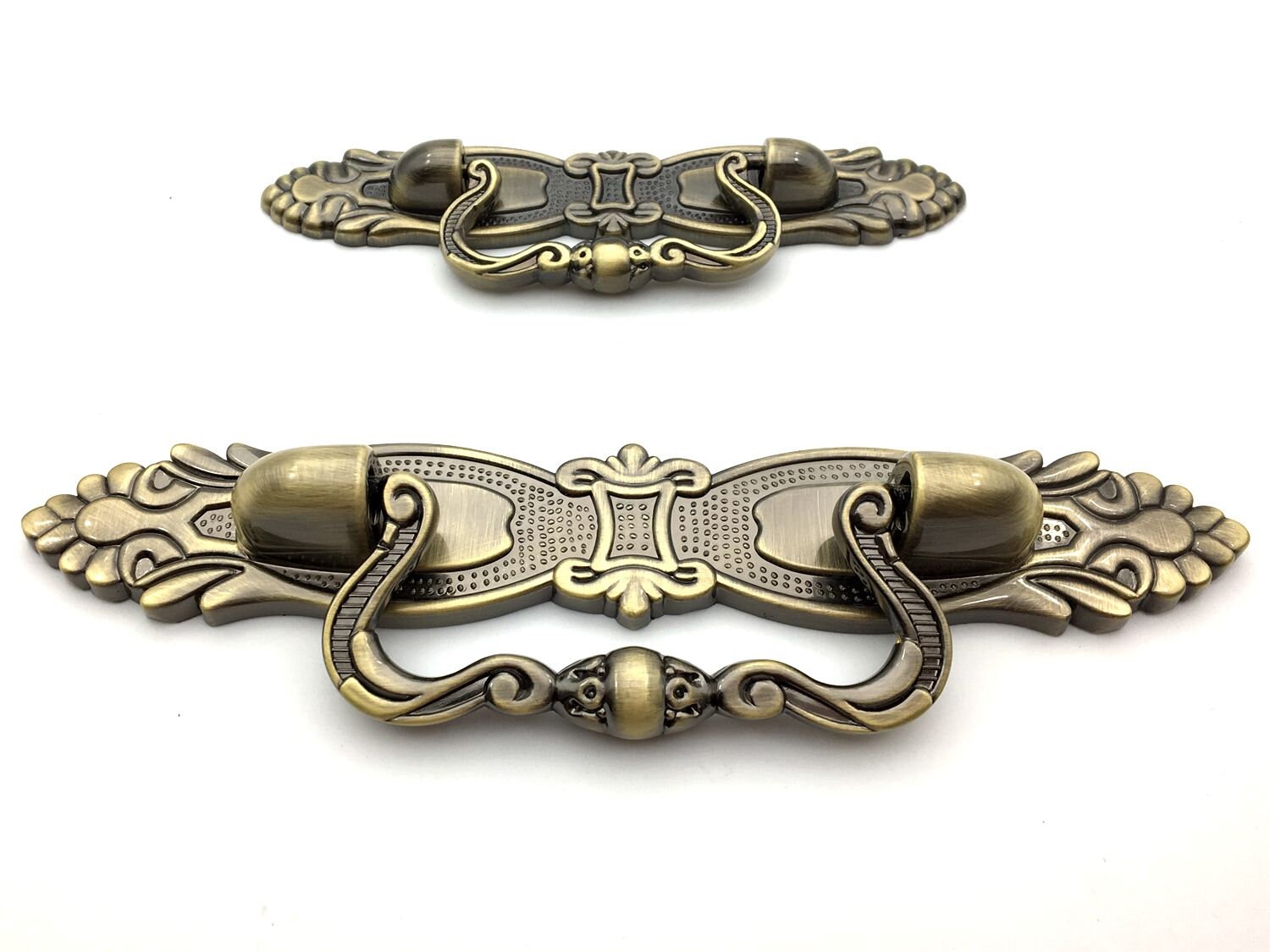 Vintage Style Drawer Knob Drop Ring Pendant Dresser Pull Drawer Knobs Pulls  Handles Antique Bronze Rustic Cabinet Knobs Retro Lynns Hardware 
