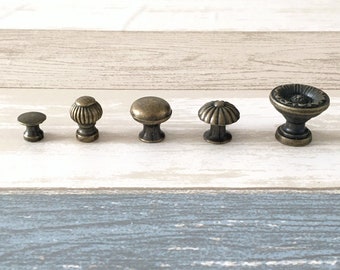 Small Knob Vintage Look Dresser Knobs Drawer Knob Pulls Knobs Handles Antique Bronze Kitchen Cabinet Knobs Handle Pull Hardware Solid