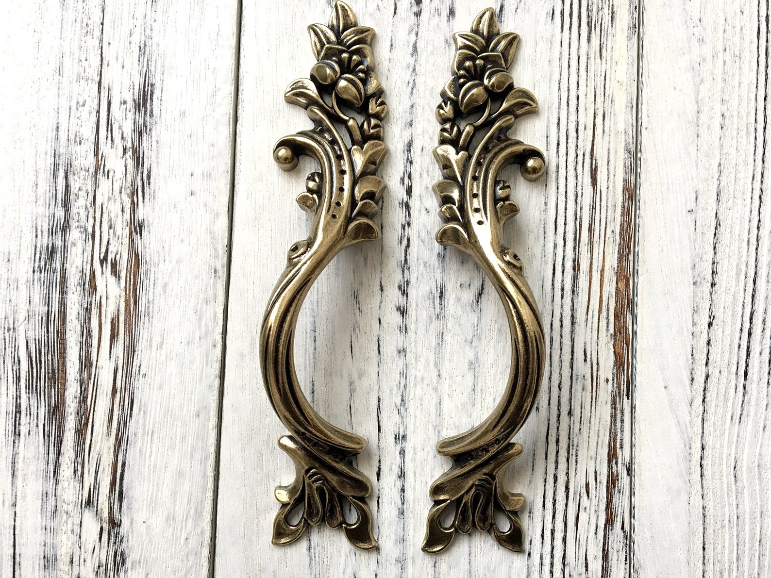 Antique Bronze Door Handle Pulls Drawer Pull Handles Etsy