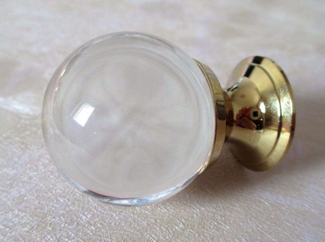 Glass Knobs / Dresser Knobs Drawer Knobs Pulls Handles Clear Etsy