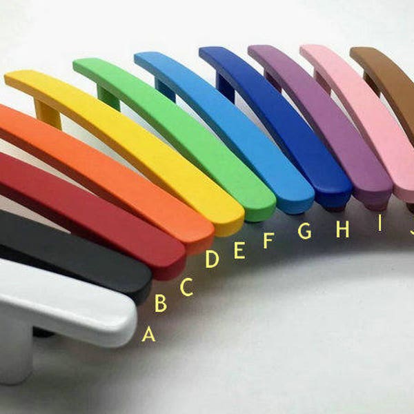 3" 3.75" 5" Colorful Drawer Pull Handles Dresser Pull Cabinet Handles Kitchen Orange Yellow Red Pink Purple White Green Blue Brown 76 96 128