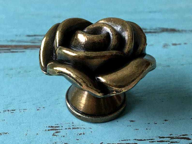Rose Flower Dresser Knob Pulls Drawer Knobs Pull Handles White Etsy