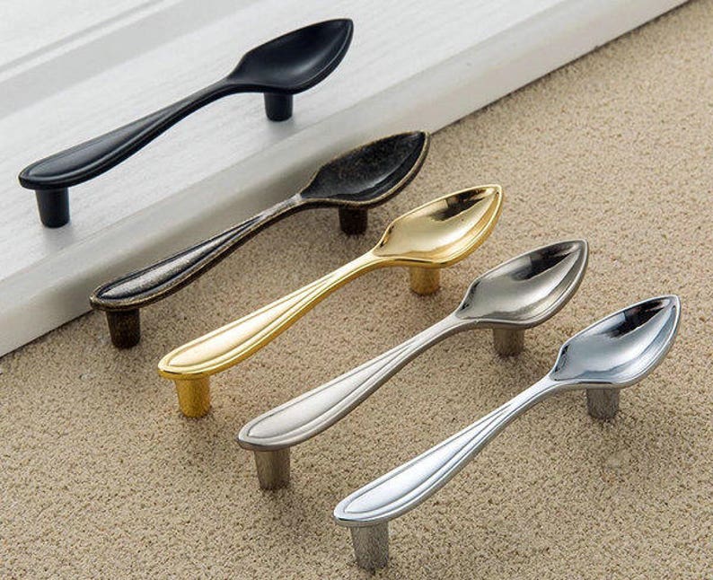 3 Spoon Fork Knife Handle Kitchen Cabinet Handles | Etsy