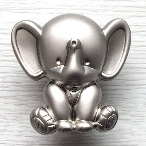 Elephant Knob Kids Dresser Knobs Drawer Knobs Pulls Nickel Etsy