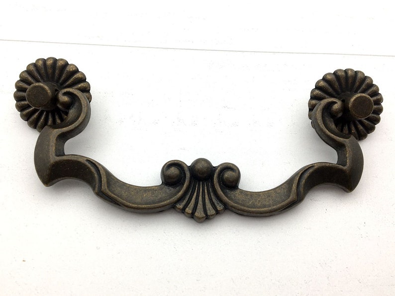 4 1/2 Rustic Drop Bail Drawer Knobs Pulls Handles Dresser Knob Antique Bronze Cabinet Door Pulls 4.5 114 mm ARoseRambling Vintage Style Bail Drawer Pull