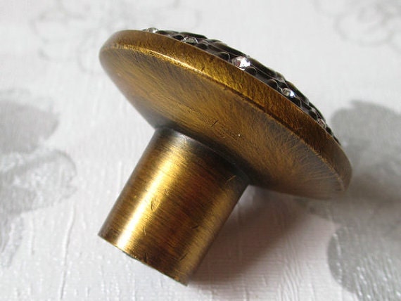 Antique Brass Crystal Knobs Glass Dresser Knob Drawer Knobs Etsy