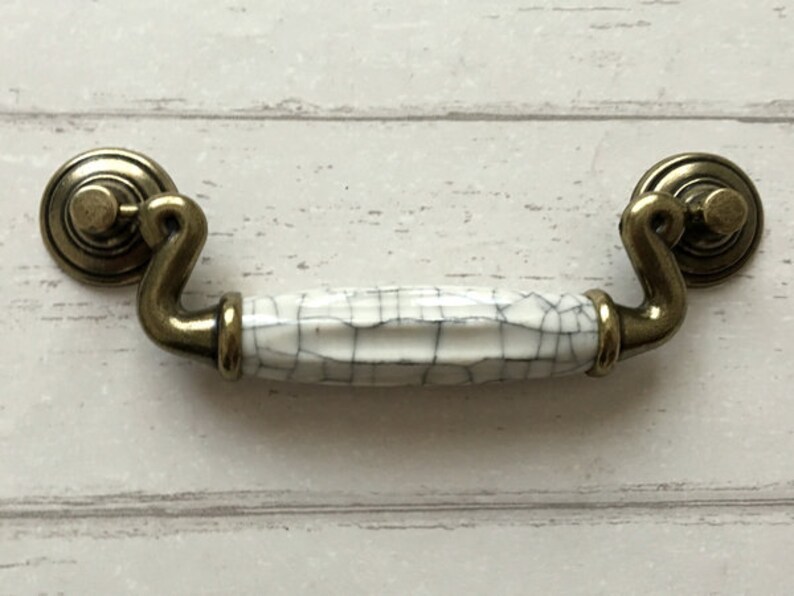 4 1/2 Drop Bail Drawer Pull Handles Pulls Knobs Ceramic Etsy