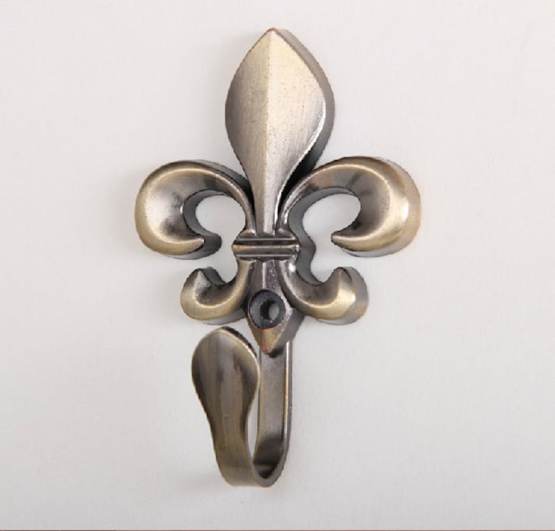 Gold Fleur De Lis Hook Decorative Hooks Wall Hooks Metal Hooks Etsy