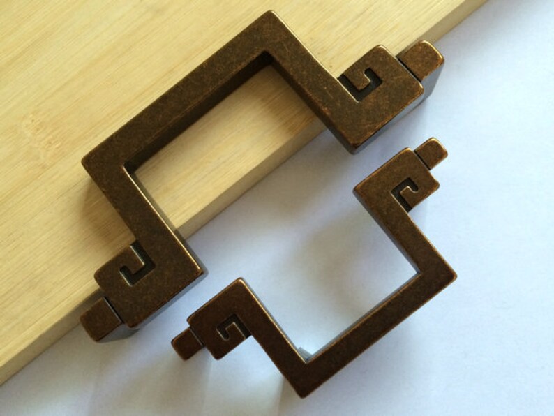 3.75 5 Square Retro Dresser Pulls Drawer Pull Etsy