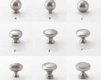 Minimalist Brushed Nickel Steel Cabinet Ball Knobs Silver Sphere Cupboard Knob Stylish Circle Kitchen Pull Handles Modern Furniture Hardware