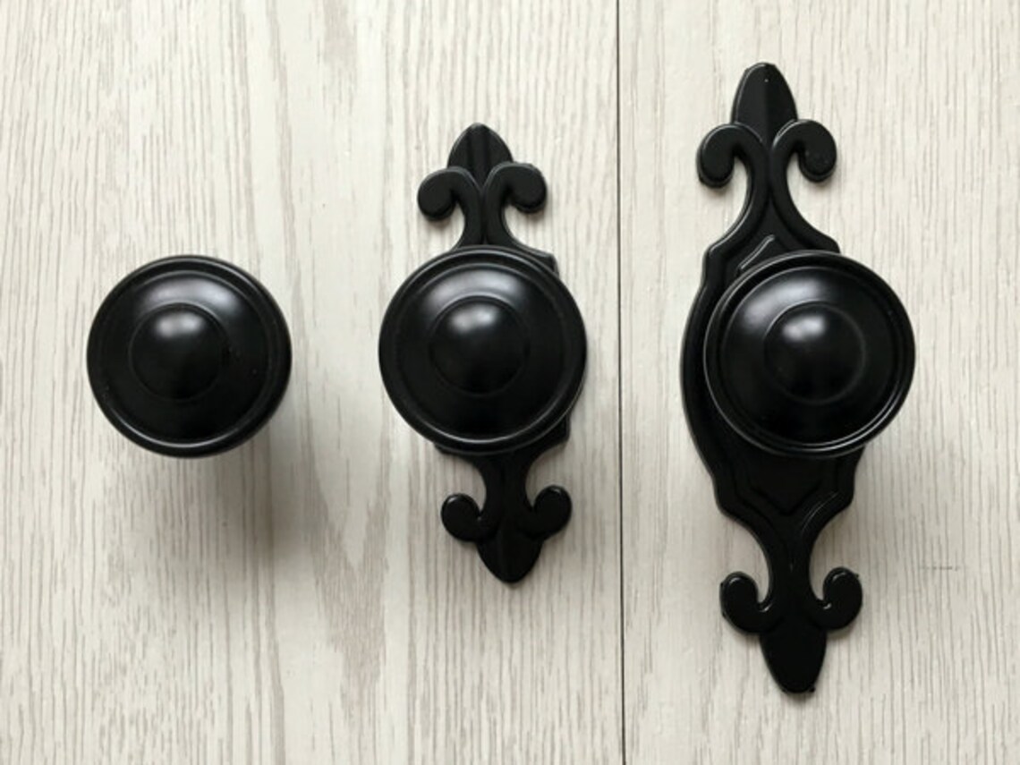 Black Dresser Knob Drawer Knobs Pulls Knobs Handles Kitchen Etsy